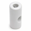 Ceramiczny uchwyt przelotowy biały 20×45 mm do przewodu natynkowego - Ceramic Classic Loft