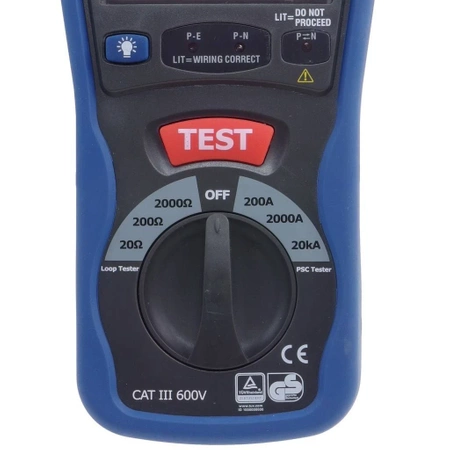 Miernik impedancji pętli i spodziewanego prądu zwarcia PSC, DT-5301 CEM