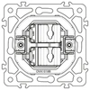 Gniazdo komputerowo-telefoniczne RJ45 i RJ11, okrągłe, czarne, podtynkowe, moduł bez ramki, OVAL