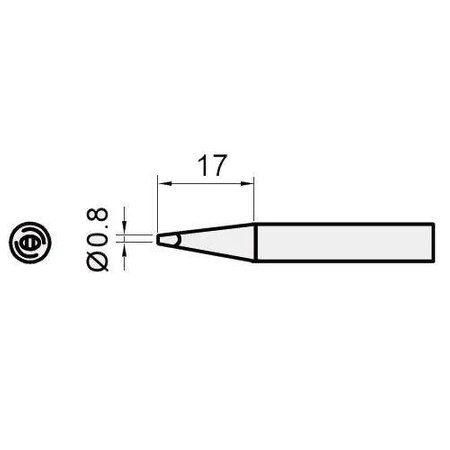 Grot płaski 0.8mm Proskit do lutownic YH-xxx, SP-80D, XYxxx