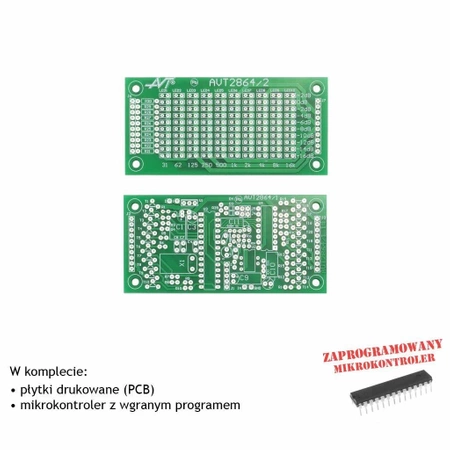 Analizator widma - płyta główna i płytka LED, PCB's i mikroprocesor do projektu AVT2864