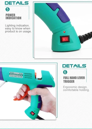 Pistolet do kleju na gorąco Proskit GK-389B, sztyfty 11mm, 100W