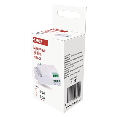 Mikrofalowy czujnik ruchu PIR MW 1200W biały, IP20