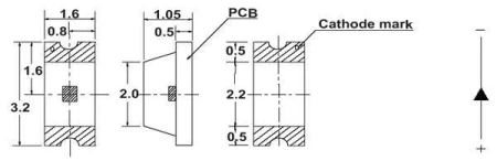 Dioda LED SMD 1206 czerwona 100mcd