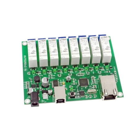 Karta przekaźników z interfejsem Ethernet - zlutowany KIT AVT 5250