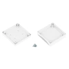 Obudowa uniwersalna Z123AWB, 100 × 100 × 35,3 mm, ABS, biała, wentylowana, z panelami bocznymi, Kradex
