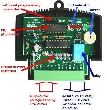 Uniwersalny moduł z procesorem PIC - układ zmontowany