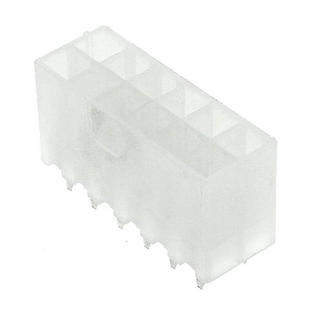 Wtyk ATX 12-stykowy męski prosty do montażu na PCB, raster 4,20 mm, biały, KWM4505-12S