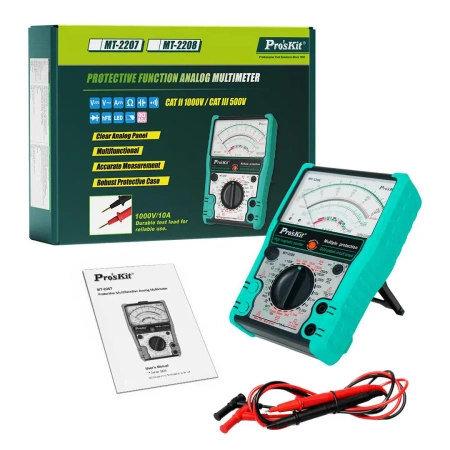 Miernik analogowy uniwersalny, pomiar napięcia do 2500V, MT-2208 Proskit