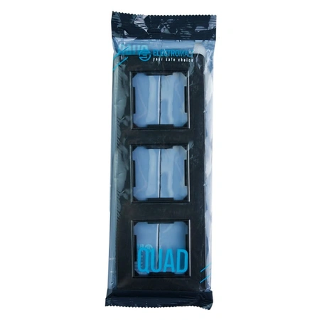 Ramka plastikowa potrójna, czarna, QUAD