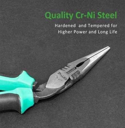 Szczypce PM-943 wygięte 45° obcinaczki Cu 2.6mm/stal 2mm Proskit