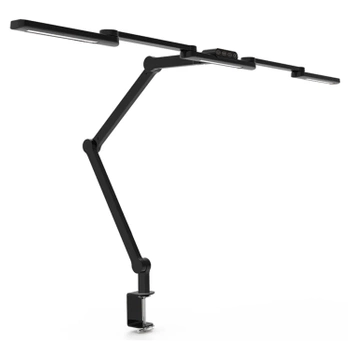 Lampa biurkowa LED z podstawą - profesjonalna z regulacją barwy i jasności - liniowa 105cm - 4 ramiona - 1300lm - czarna - FDDL12