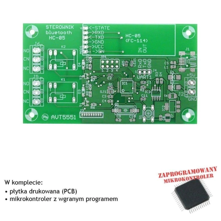 Przełącznik z interfejsem Bluetooth - KIT AVT 5551