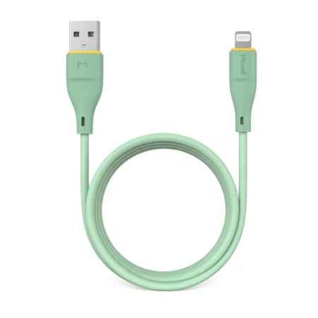 Kabel USB-A - Lightning, 2,4 A, 1 m, zielony, Miccell, MIC-004033