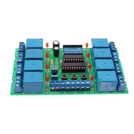 Moduł przekaźników do sterowania oświetleniem - zlutowany KIT AVT 1998