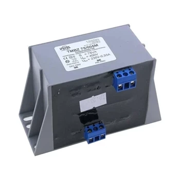 Transformator sieciowy z mocowaniem TMBZ 75/005M, 75VA, 230V, 0,33A, rdzeń EI 84/28, listwa zaciskowa, Indel