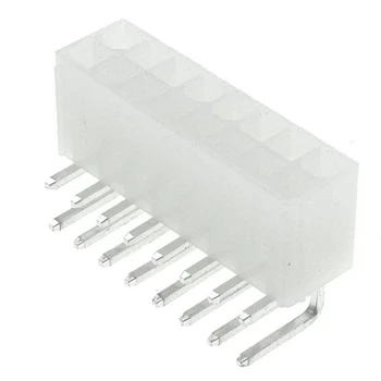 Wtyk ATX 16-stykowy męski kątowy do montażu na PCB, raster 4,20 mm, biały, KWM4505-16R, odpowiednik MRX569-16