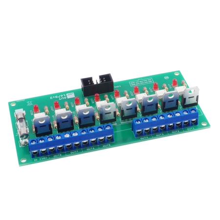 Moduł 8 triaków do sterowania odbiornikami 230 VAC - KIT AVT 1679
