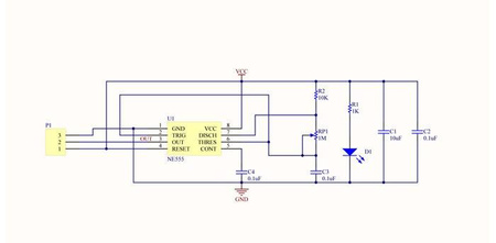 Moduł Generatora NE555 - od 20Hz do 10kHz - wypełnienie 50%