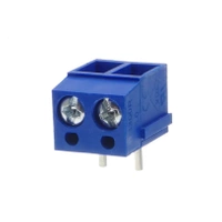 Złącze śrubowe 2 pola, raster 5, h=9mm kątowe DG300