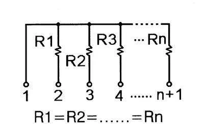 Drabinka rezystorowa 8x100k SIL9