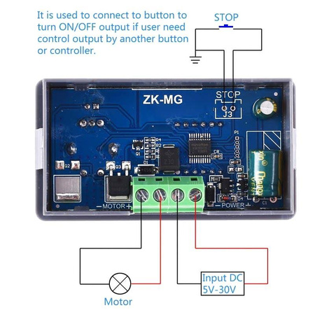 Regulator obrotów do silników PWM 5-30V DC - 5A - ZK-MG sterownik silnika