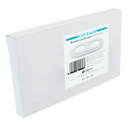 Ramka podwójna ceramiczna biała Ceramic Loft