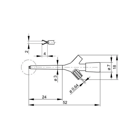 Chwytak pazurkowy miniaturowy 52mm elastyczny, czerwony