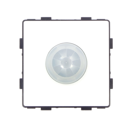 Czujnik ruchu PIR 200W (60W LED) biały podtynkowy z ramką szklaną - Tawoia Glass