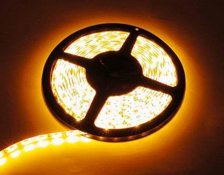 Taśma LED 8mm w silikonie, żółty 30 LED, 0.5m