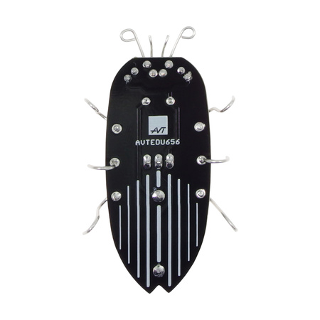 ROBO-BUG DIY - Czarny wędrujący robaczek LED do zlutowania