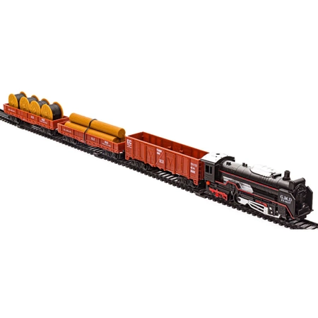 Zestaw Realistyczna Kolejka Rail King - Parowóz + 3 Wagony