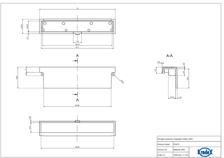 Maskownica pełna ZD4TCJ ABS V0: 4 sztuki (ZD1004,ZD1008,ZD1012)