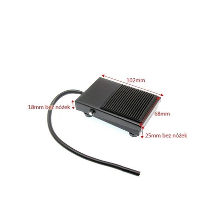 Przełącznik nożny ON-(ON) GFS-1 10A 250V bez osłony z przewodem