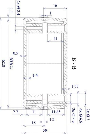Obudowa 63x69, h=29mm, Z67