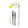 Kabel Lightning - USB 1m, 2.4A, dwustronny, szaro-czarny, Baseus Cafule