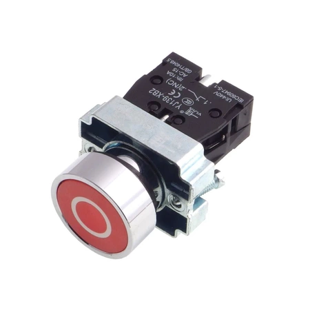 Przełącznik tablicowy PT-29R monostabilny 10A 440V NC (0) czerwony