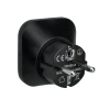 Adapter podrozny na wtyk europejski, gniazdo uniwersalne, 250 V 10 A, czarno-szary, DPM PF01EU-B