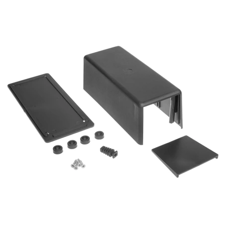 Obudowa uniwersalna z panelami bocznymi 76,0 mm × 176,0 mm × 65,0 mm z ABS, kolor czarny Z18 KRADEX