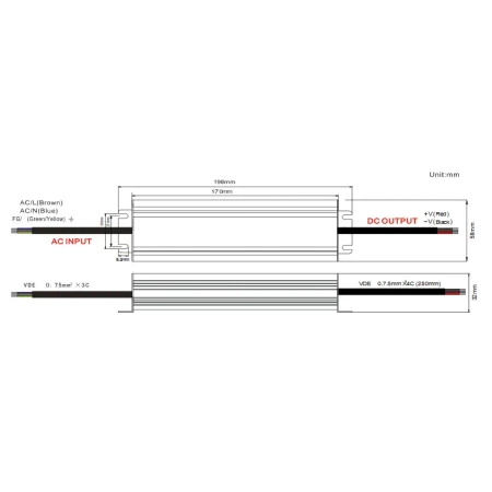 Zasilacz impulsowy 12V 150W wodoodporny IP67