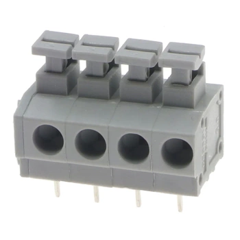 Złącze zatrzaskowe do druku, 4 pola, raster 5mm, wysokość 15,5mm, 250V / 10A, 1,5mm², PA66, Degson DG235