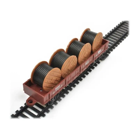 Zestaw Realistyczna Kolejka Rail King - Parowóz + 3 Wagony