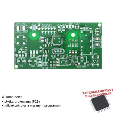 Sterownik rolet okiennych, PCB i mikroprocesor do projektu AVT5225