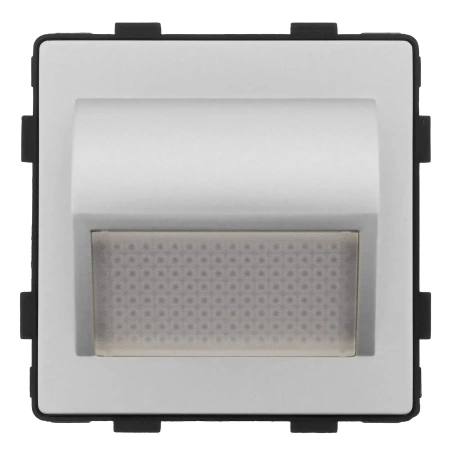 Lampka schodowa LED 230V 1W - szklana ramka - szary - Tawoia Glass