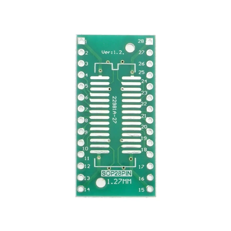 Adapter płytkowy SOP28 / SSOP28 na DIP28 do prototypowania układów SMD, PU04