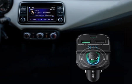Transmiter FM, Bluetooth 5.0, USB QC 3.0, USB-C PD, microSD CD229 UGREEN