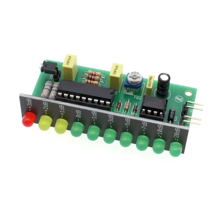 Wskaźnik poziomu sygnału audio - 10-punktowe pole odczytowe - zlutowany KIT AVT 1650