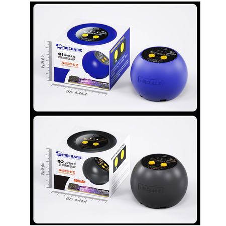 Lampa UV Q2 Mechanic z akumulatorem 400mAh, ciemnoszara