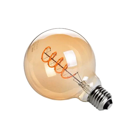 Żarówka LED E27 Filament dimmable G95 250lm 4W 2200K amber