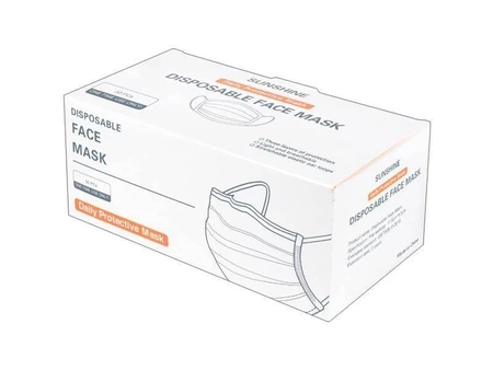 Zestaw 50x jednorazowa maska ochronna na twarz